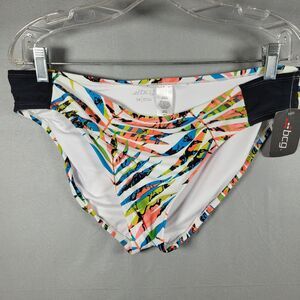 BCG swim hipster bikini bottom size 16 Multicolor Leaf Print